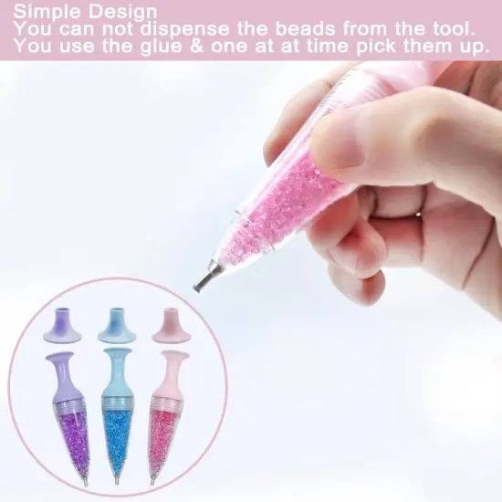 Diamond Art Pens Tools, Diamond Art Accessories Kits with 3 Pcs Diamond Art Painting Pen, 1 Diamond Art Trays and 6 Clay Glue Diamond Art Tools {4}