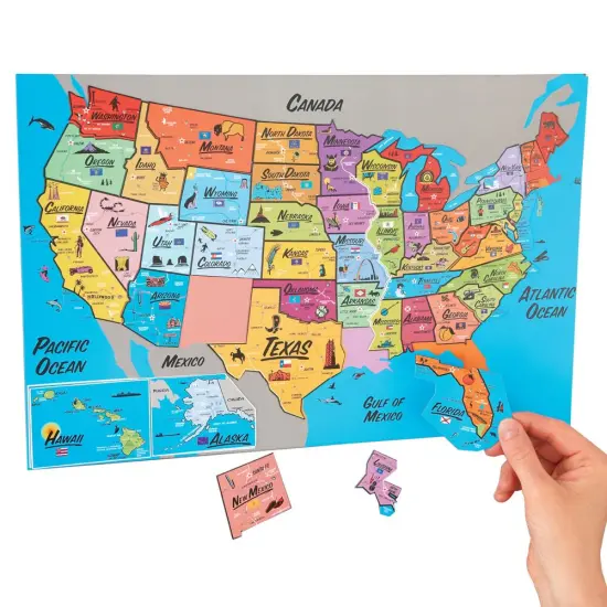 Collections Etc Magnetic Geography Map Puzzle {2}