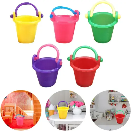 10pcs - Mini Plastic Beach Pail {3}