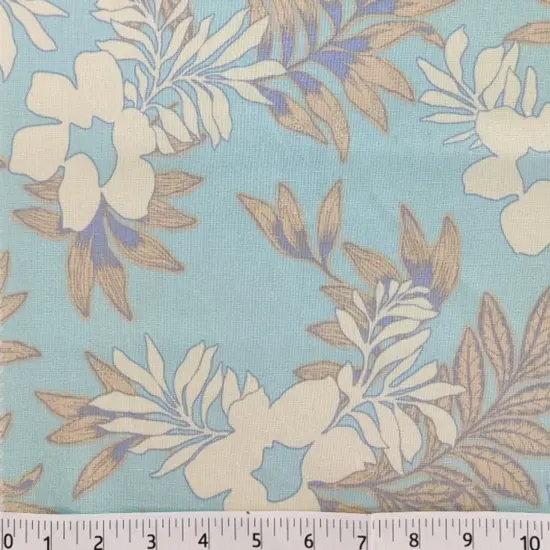 1 Yard Wide 51/53" Apparel Rayon Linen Blend Fabric Blue Glow Color {3}