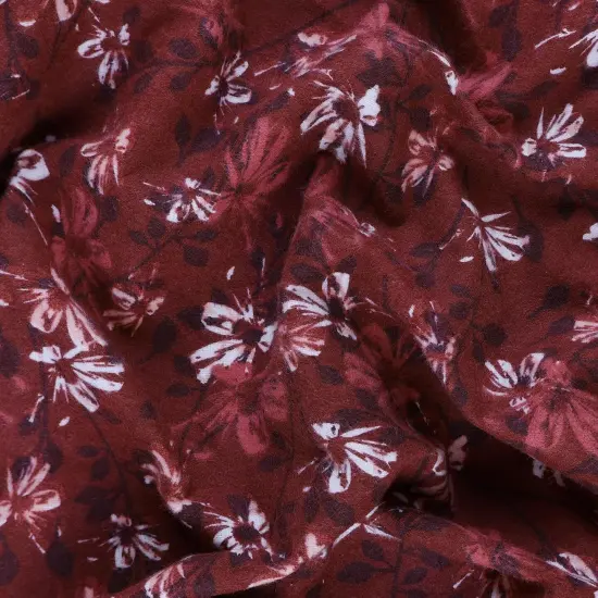Mook Fabrics Aster Flannel Fabric [108 in. Wide] - By The Yard Pomegranate {2}