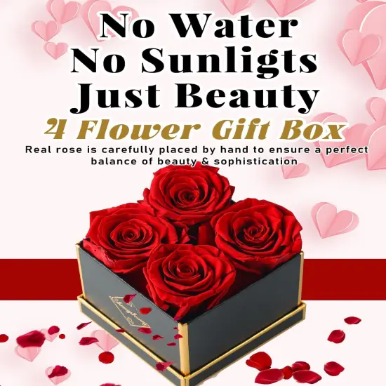 Forever Flowers, Preserved Roses in a Box Gifts for Her {3}