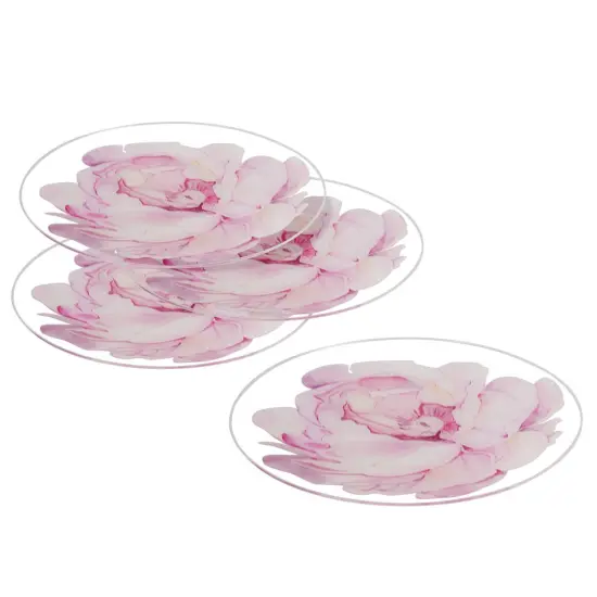 Lucite Flower Chargers 4pk {1}