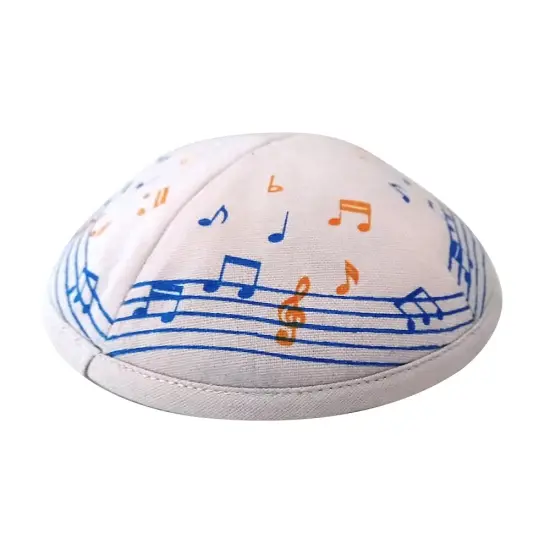 Kippah Musical Design Linen {1}