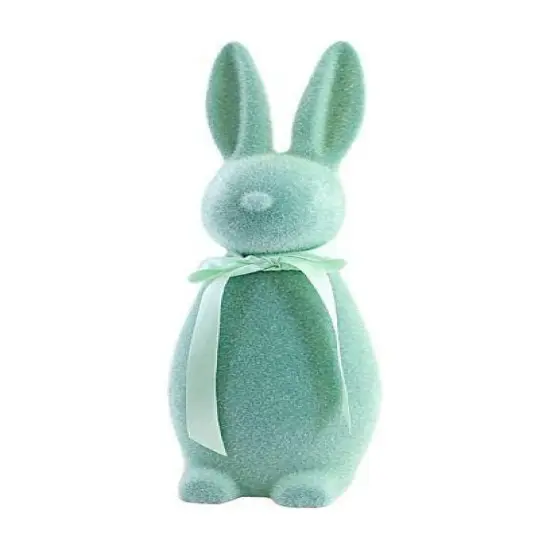 16" Flocked Button Nose Bunny (WH0139) Cream {7}