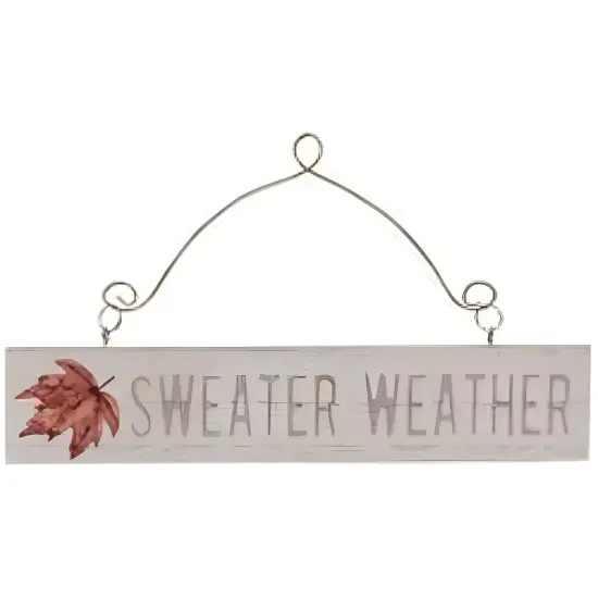 Wood Fall Leaf Hanging Ornaments with Gold Hangers 4 Asstd. {3}