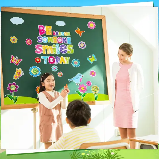 Flower Bulletin Board Back to School Decorations {4}