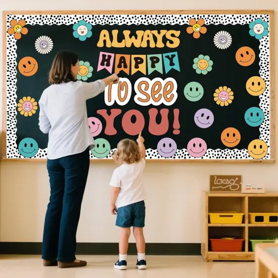 63 Pcs Groovy Bulletin Board Decorations Set {2}