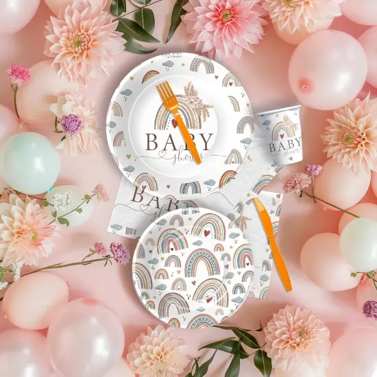 Boho Baby Shower Decorations Tableware {4}