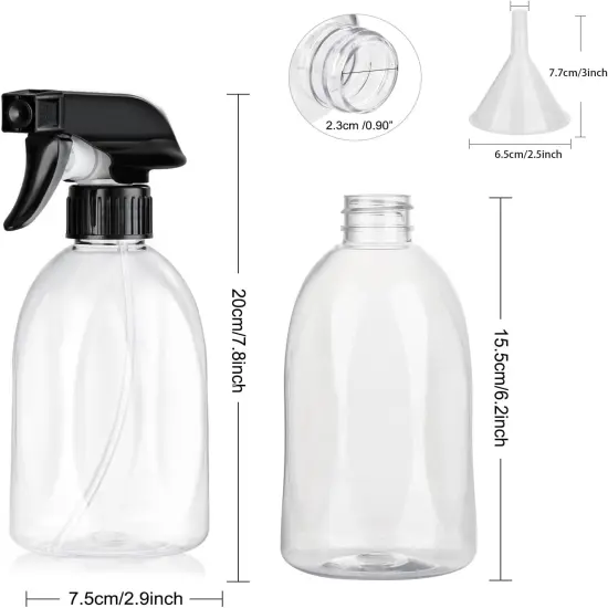 Empty Water Plastic Spray Bottles - 13.5oz/400ml (2 Pcs) {2}