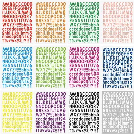 3024 Letter Stickers 24 Sheets Alphabet Number {2}