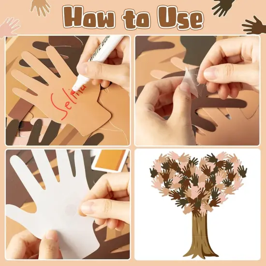 96Pcs Diversity Equality Tree Cutouts Decoration {3}