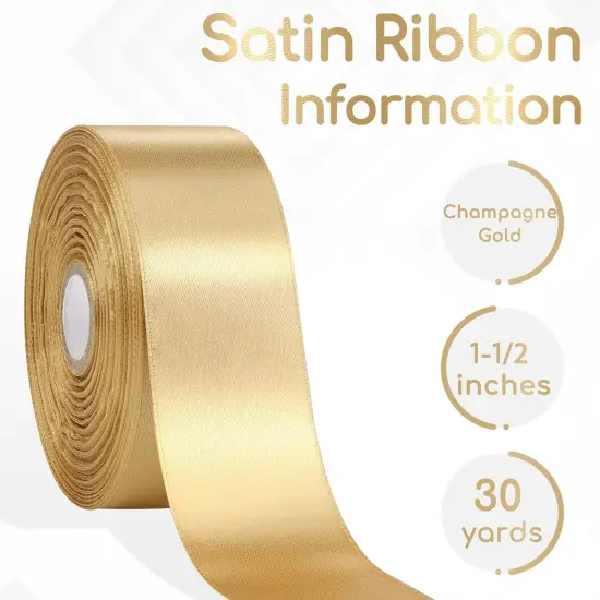 30 Yards Champagne Gold Ribbon {4}