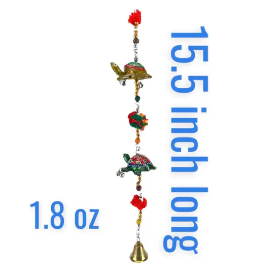 Rajasthani Door Hanging Wind Chimes Indian Traditional Turtle Wall Hanging Diwali Christmas Wedding Decor Wind Chime for Home Decoration Patio - Housewarming Gifts (15.5 Inches) {4}