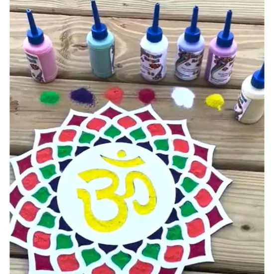 12 Inch Diy Mdf Reusable Rangoli Mat, Rangoli Kit, Rangoli Decorations, Rangoli Stencil, Diwali Rangoli, Rangoli Template, Rangoli Boards {3}