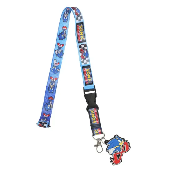 Sonic the Hedgehog Modern Lanyard with Breakaway Rubber Charm and ID Sleeve {3}