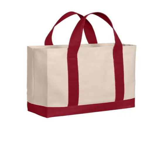 Port Authority&reg; Cotton Canvas TwoTone Tote {7}