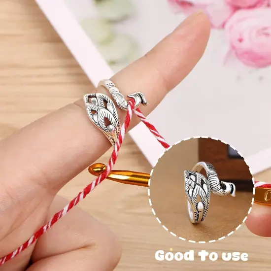 Adjustable Knitting Crochet Loop Ring {3}