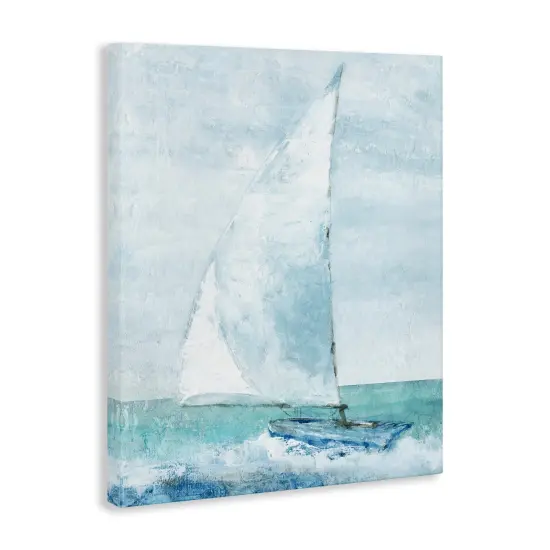 Stupell Industries Sailboat with Curved Mast Canvas By Carol Robinson {3}