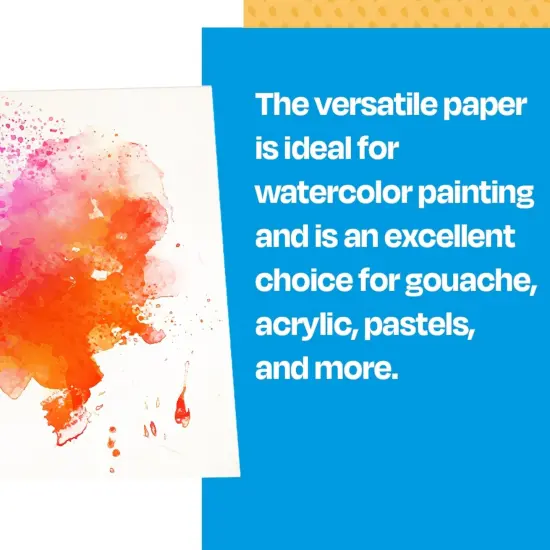 Sax Watercolor Paper, 18 x 24 Inches, 90 lb, Natural White, 50 Sheets {6}