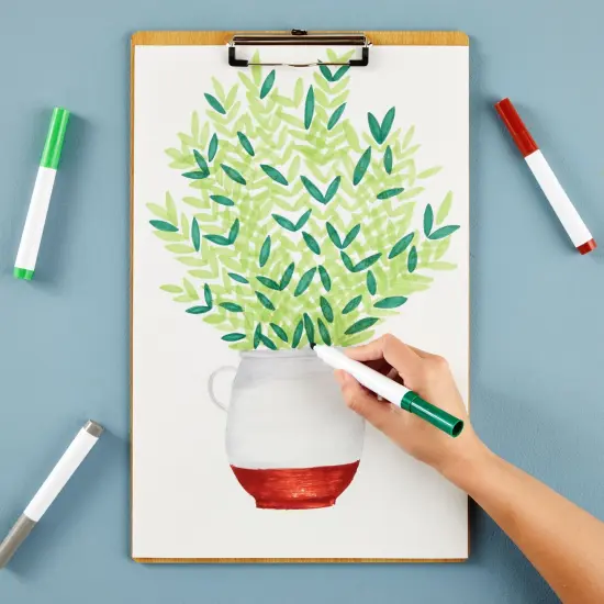 4 Pack Extra Large Clipboards, Wooden Art Board with Low-Profile Clip and Hook for Classroom and Office, 11.5x17.5 In Brown {2}