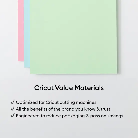 Cricut Value Cardstock, Pastels Sampler - 8.5 in x 11 in (80 ct) {6}