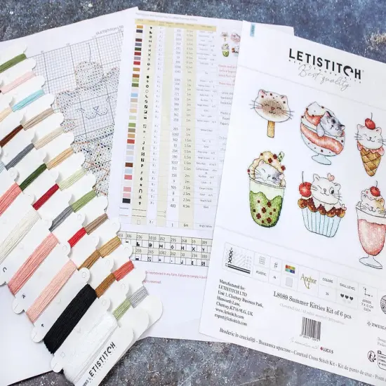 Summer Kitties Kit L8089 Counted Cross Stitch Kit {3}