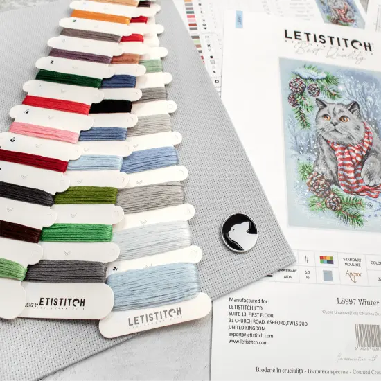 Winter Cat L8997 Counted Cross Stitch Kit {4}