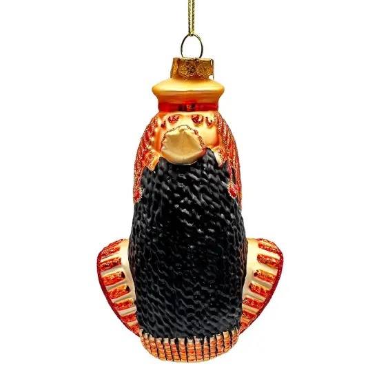 Majestic Cleopatra Glass Ornament, Egyptian Holiday Unique Handcrafted Christmas Decor {5}