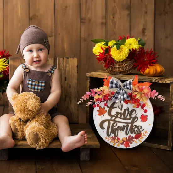 3D Thanksgiving Door Sign (Colorful) {5}