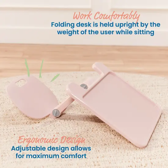 The Surf Folding Portable Lap Desk, Large, Flexible Seating Pink {6}