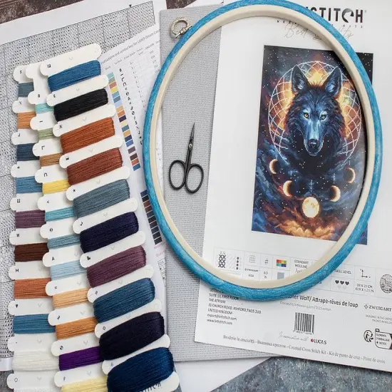 Dream Catcher Wolf L8069 Counted Cross Stitch Kit {4}