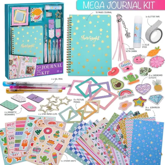 DIY Journal Kit for Girls - Scrapbook & Diary Supplies Set {2}
