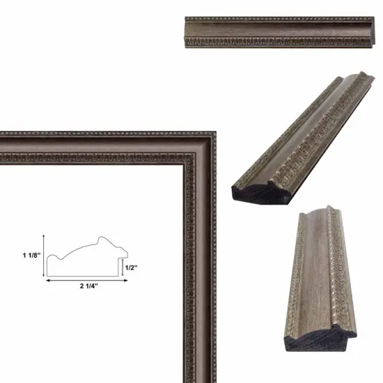 Wide Vintage Silver Traditional Picture Frame 12x16 frame {5}