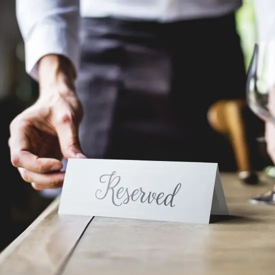 Place Cards - 60-Pack Large Tent Cards, Blank Foldover Table Placecards, Seat Assignment for Wedding, Holiday Dinner, Restaurant Reservation, Laser and Inkjet Printer Friendly, 3.5 x 11 Inches White {5}