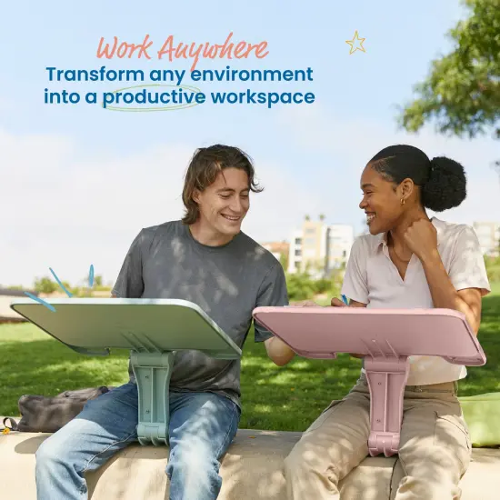 The Surf Folding Portable Lap Desk, Large, Flexible Seating Pink {3}