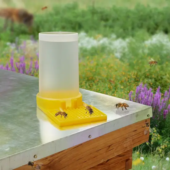 Honey Keeper 2-Pack Beehive Water Dispenser, Bee Hive Entrance Feeder Beekeeping Tool Yellow {5}