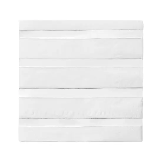 Durable White with Silver Stripes Paper Beverage/Cocktail Napkins (600 Napkins) {1}