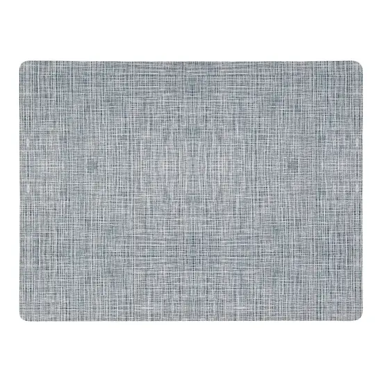 Linen Style Rectangular Placemats Gray {6}