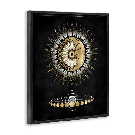 Stupell Industries Lunar Phrases Astrology Floater Framed Canvas Wall Art Design by Oliver Jeffries {3}