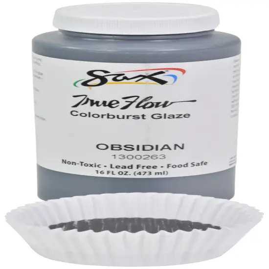 Sax Colorburst Glaze, Obsidian, 1 Pint {4}