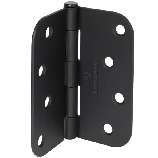 Cauldham Heavy-Duty 4" Interior Door Hinges with 5/8" Radius Corners - Black {5}