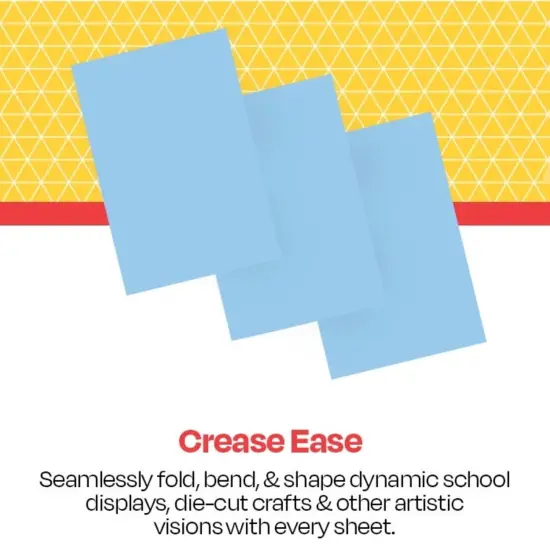 School Smart Folding Bristol Board, 12 x 18 Inches, Blue, Pack of 100 {5}