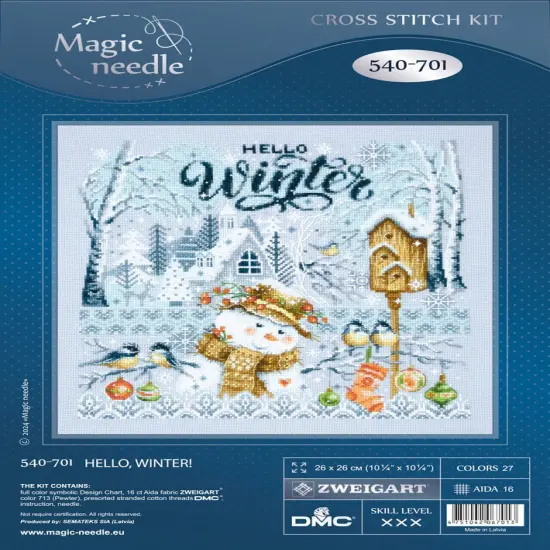 Hello,Winter! 540-701 Counted Cross-Stitch Kit {4}