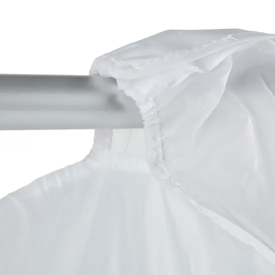 2 Pack Zippered Garment Bags for Hanging Clothes, White Dry Cleaning Bags for Closet Storage (20 x 24 x 54 In) {5}