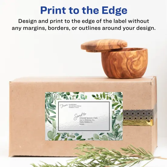 Avery Glossy White Rectangle Labels with Sure Feed, 4.75" x 7.75" {3}