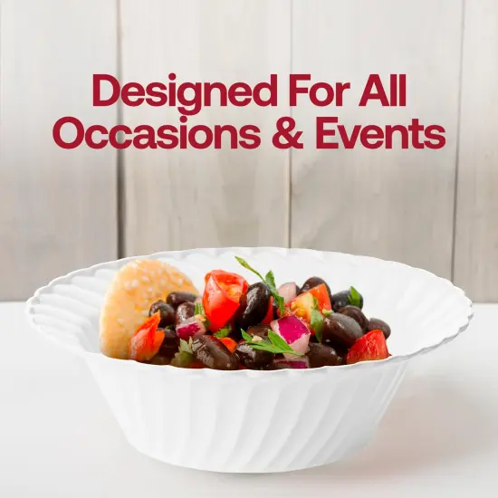 White Flair Plastic Dessert Bowls - 5 oz. (180 Bowls) {6}