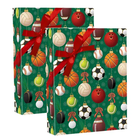Festive Ornament Gift Wrap Roll 24" x 208' 1 Roll {2}