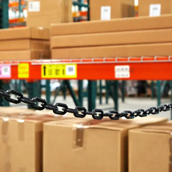 100-Feet Plastic Chain Links - Privacy Safety Barrier for Fence, Gate, Privacy (1.5-Inch, Black) {4}