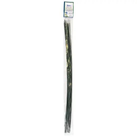 Darice 18 GA. Painted Stem Wire Floral Accessory -18" - Green {1}
